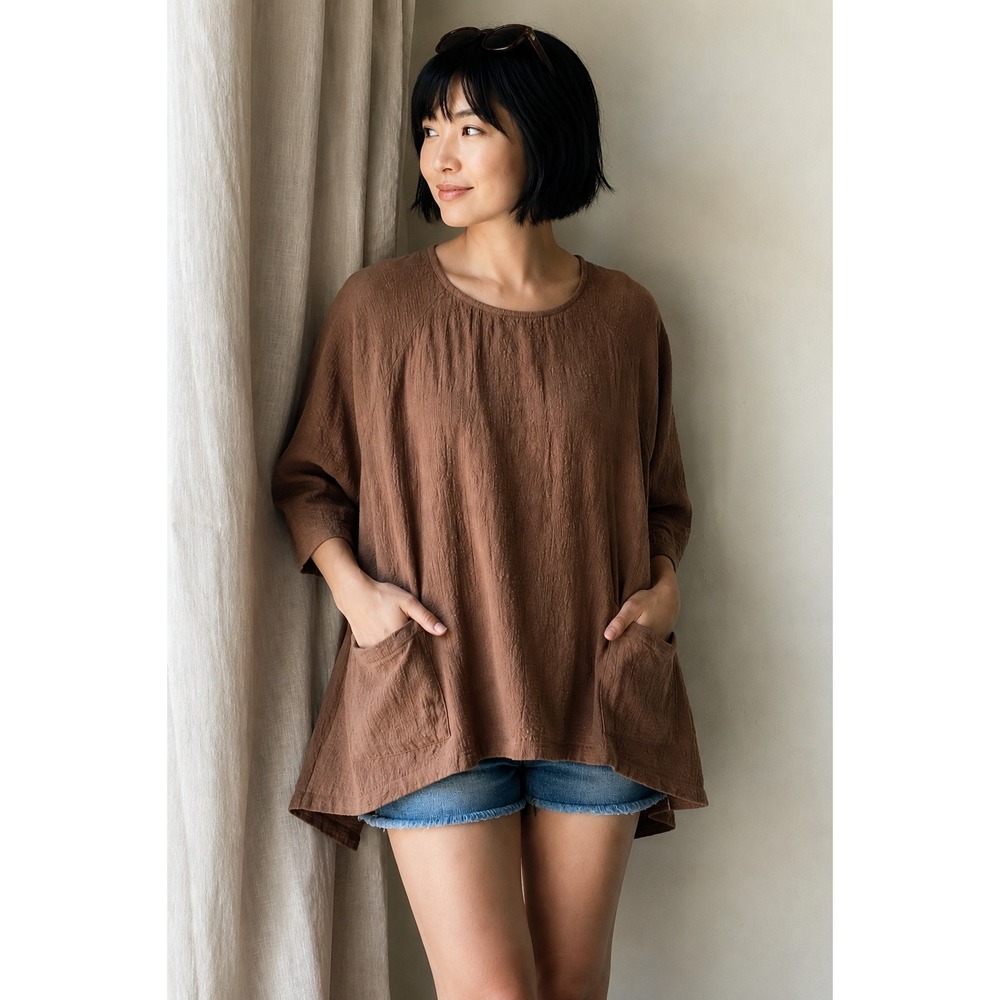 Zenana Gauze Cotton Tunic Top